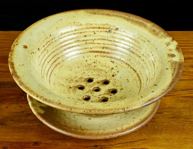 Antique Plate Clay / Clay Plate With Holes / Vintage Plate Sifter